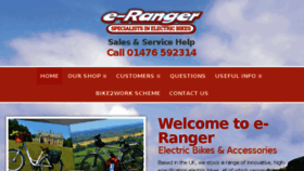 What E-ranger.co.uk website looked like in 2017 (6 years ago)
