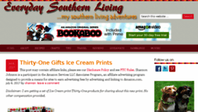 What Everydaysouthernliving.com website looked like in 2017 (6 years ago)