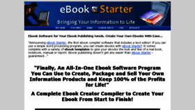 What Ebookstarter.com website looked like in 2017 (8 years ago)