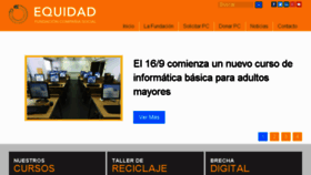 What Equidad.org website looked like in 2017 (6 years ago)