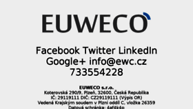 What Euweco.cz website looked like in 2017 (6 years ago)