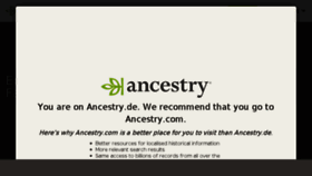 What Entdecke.ancestry.de website looked like in 2017 (6 years ago)