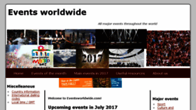 What Eventsworldwide.com website looked like in 2017 (6 years ago)