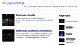What Euroekonom.sk website looked like in 2017 (6 years ago)