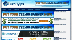 What Eurohyips.net website looked like in 2017 (6 years ago)