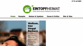 What Eintopfheimat.com website looked like in 2017 (6 years ago)