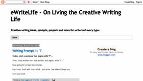 What Ewritelife.com website looked like in 2017 (6 years ago)