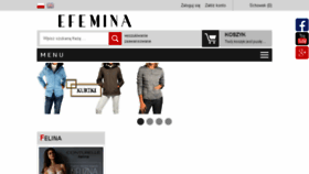 What Efemina.pl website looked like in 2017 (6 years ago)