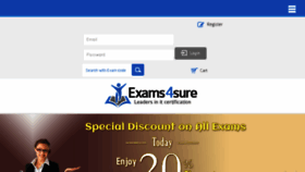 What Exams4sure.net website looked like in 2017 (6 years ago)