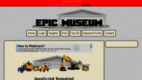 What Epicmuseum.com website looked like in 2017 (6 years ago)