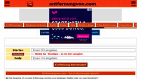 What Entfernungvon.com website looked like in 2017 (6 years ago)