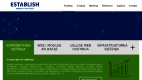 What Establish.ba website looked like in 2017 (6 years ago)