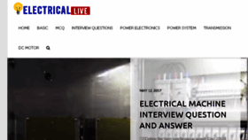 What Electricallive.com website looked like in 2017 (6 years ago)