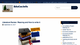 What Educacinfo.com website looked like in 2017 (6 years ago)