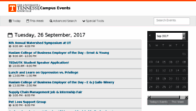 What Events.utk.edu website looked like in 2017 (6 years ago)