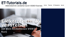What Et-tutorials.de website looked like in 2017 (7 years ago)