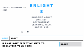 What Enlight8.com website looked like in 2017 (6 years ago)