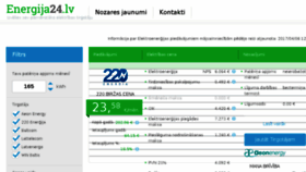 What Energija24.lv website looked like in 2017 (6 years ago)