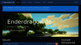 What Enderdragon.de website looked like in 2017 (6 years ago)