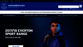 What Evertondirect.evertonfc.com website looked like in 2017 (6 years ago)