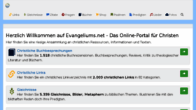 What Evangeliums.net website looked like in 2017 (6 years ago)