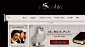 What Esophia.de website looked like in 2017 (6 years ago)