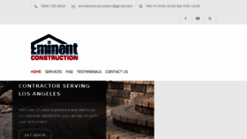 What Eminent-construction.com website looked like in 2017 (6 years ago)