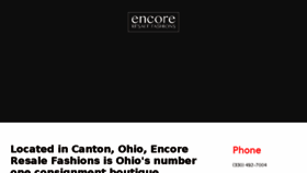 What Encoreresalefashions.com website looked like in 2017 (6 years ago)