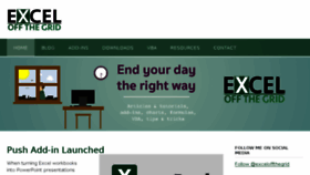 What Exceloffthegrid.com website looked like in 2017 (6 years ago)