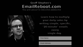 What Emailreboot.com website looked like in 2017 (6 years ago)