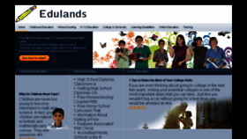 What Edulands.com website looked like in 2017 (6 years ago)