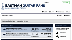What Eastmanguitarfans.com website looked like in 2017 (6 years ago)