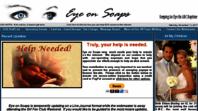 What Eyeonsoaps.com website looked like in 2017 (6 years ago)