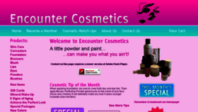 What Encountercosmetics.com website looked like in 2017 (6 years ago)