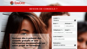 What Educatel.fr website looked like in 2017 (6 years ago)