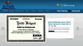 What Emekismakinalari.com website looked like in 2017 (6 years ago)