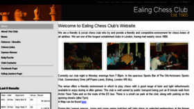 What Ealingchess.com website looked like in 2017 (6 years ago)