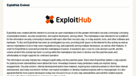 What Exploithub.com website looked like in 2017 (6 years ago)