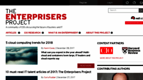 What Enterprisersproject.com website looked like in 2017 (6 years ago)