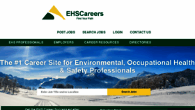 What Ehscareers.com website looked like in 2017 (6 years ago)