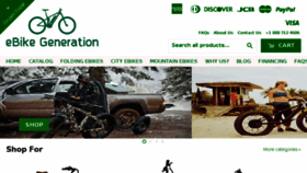 What Ebikegeneration.com website looked like in 2017 (6 years ago)