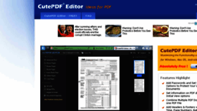 What Editor.cutepdf.com website looked like in 2018 (6 years ago)