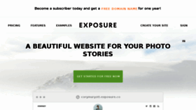 What Exposure.co website looked like in 2018 (6 years ago)
