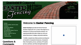 What Easterfencing.com website looked like in 2018 (6 years ago)