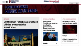 What Esquerdadiario.com.br website looked like in 2018 (6 years ago)