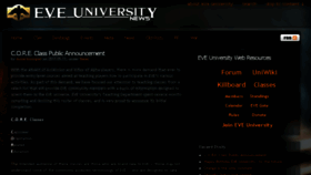 What Eveuniversity.org website looked like in 2018 (6 years ago)