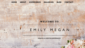 What Emilymeganphoto.com website looked like in 2018 (6 years ago)
