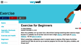 What Exercise.about.com website looked like in 2018 (6 years ago)
