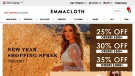 What Emmacloth.com website looked like in 2018 (6 years ago)