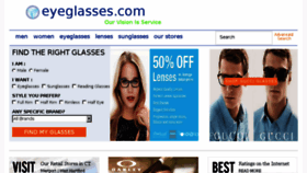 What Eyeglasses.com website looked like in 2018 (6 years ago)